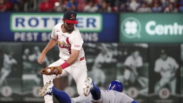 Jon Berti is caught stealing second, call stands