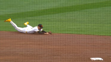 Konnor Griffin makes a great diving stop