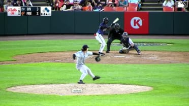 Enrique Bradfield Jr. singles on a soft bunt ground ball to first baseman Kyle West. Leandro Arias scores. Colin Tuft to 2nd.