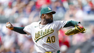 Luis Severino K's Matt Olson to get out of the inning