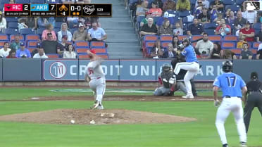 Aaron Walton homers (7) on a line drive to left field. Jace LaViolette scores.