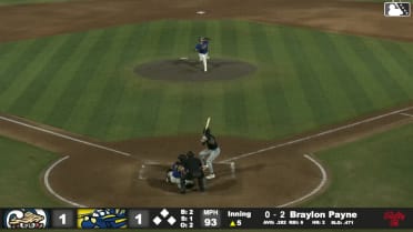 Braylon Payne homers (3) on a fly ball to left field.