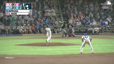 Jesús Made singles on a ground ball to center fielder Anthony Scull. Dylan O'Rae scores.