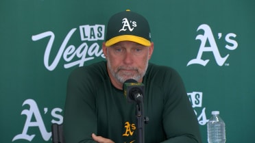 Mark Kotsay discusses the Athletics' 11-5 loss