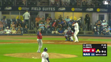 Cooper Pratt singles on a ground ball to center fielder Brett Bateman. Ramón Rodríguez scores.