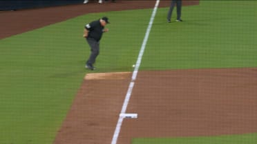 Foul ball call stands after review
