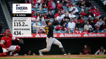 Matt Gorski's first homer lands 434-feet away!