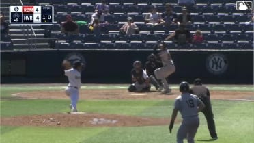 Tate Southisene triples (2) on a fly ball to center fielder Luis Durango. Dallas Macias scores. Mac Guscette scores.