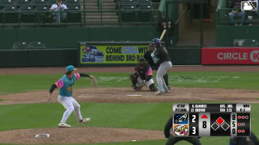 Ramon Ramirez singles on a line drive to center fielder Rodney Green Jr. Nolan Sailors scores.