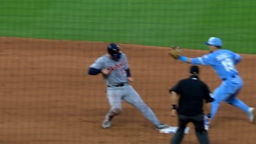 Dillon Dingler ruled safe at second after review