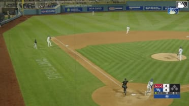 Chase Harlan makes a backhanded stop