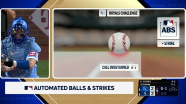 Ball 1 overturned to strike 1 after ABS challenge