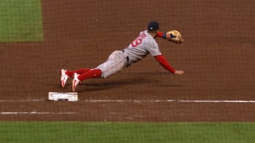 Matt Olson is out at first after review