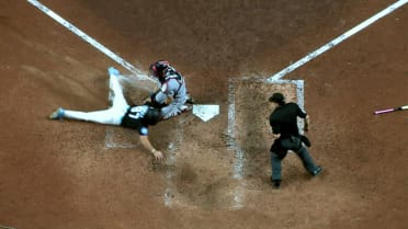 Jakob Marsee out at home after review in the 7th