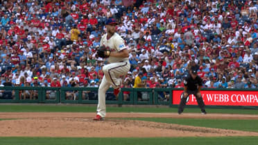 Zack Wheeler picks up his 10th strikeout of the game