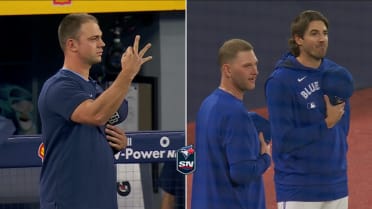 Rays, Blue Jays' standoff after anthem