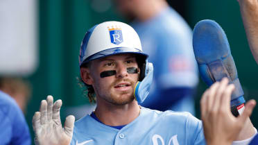Bobby Witt Jr. scores on a passed ball