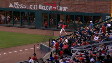 Ronald Acuña Jr. nabs Victor Caratini at second