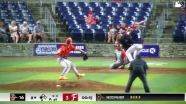 Gavin Fien singles on a ground ball to left fielder Joephillip Guzman. Coy James scores.