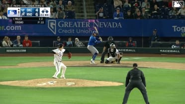 Noah Miller doubles (11) on a fly ball to left fielder Angel Ortiz. Hyeseong Kim scores. Eliezer Alfonzo scores.