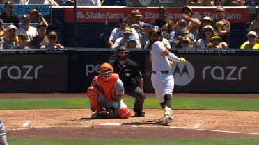 Fernando Tatis Jr. hits a single