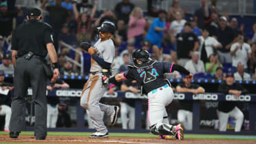 Kyle Stowers' strong throw to the plate 