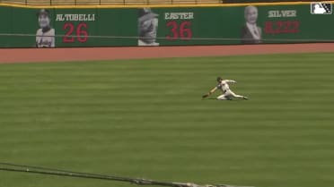 Spencer Jones' sliding catch 