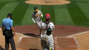 Tyler Soderstrom scores on bases-loaded walk