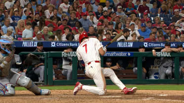 Trea Turner strikes out on check swing after review
