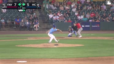 Walker Janek doubles (1) on a fly ball to center fielder Jose Pirela. Anthony Huezo scores. Kevin Alvarez to 3rd.