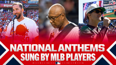 These MLB players SUNG the National Anthem? 