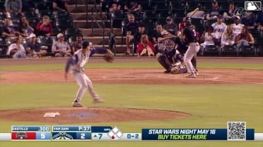 Yolfran Castillo homers (1) on a fly ball to left field.