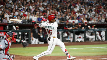 LuJames Groover's first MLB hit is an RBI single