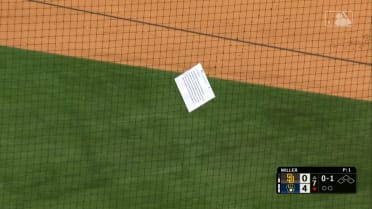 Paper gets caught in netting