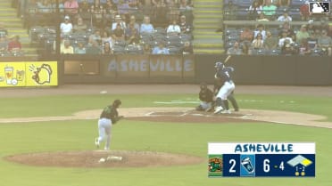Caden Powell homers (6) on a fly ball to right field. Justin Thomas Jr. scores.