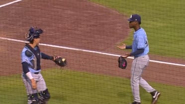 Jose Urbina throws three K's to end the inning