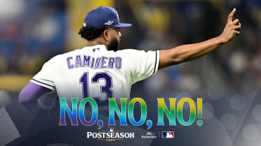 Junior Caminero denies Steven Kwan with leaping catch