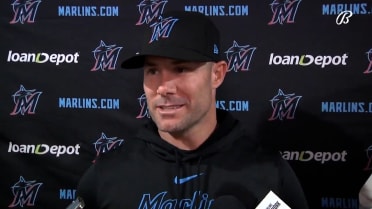 Skip Schumaker on the Marlins' first win