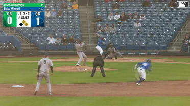 Blake Mitchell doubles (1) on a ground ball to first baseman Rayne Doncon. Angel Acosta scores. Nolan Sailors to 3rd.