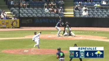 Malcolm Moore homers (6) on a fly ball to center field. Rafe Perich scores.