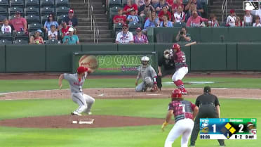 Rainiel Rodriguez singles on a ground ball to right fielder Trent Youngblood. Dakota Harris scores. Travis Honeyman to 3rd.
