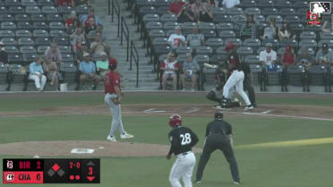 Carter Graham singles on a sharp line drive to left fielder James Taussig. Johnny Ascanio scores.