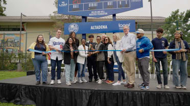 Evan Phillips helps unveil Loma Alta Park Dream Field