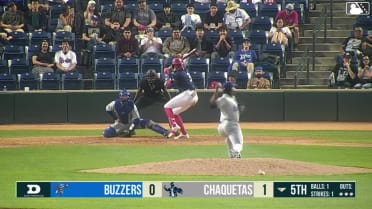 Hayden Alvarez singles on a fly ball to right fielder Ching-Hsien Ko. Slate Alford scores. Felix Morrobel to 3rd.