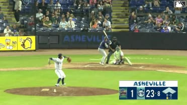 Malcolm Moore homers (4) on a fly ball to right center field.