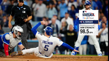 Addison Barger's 98.5 mph throw nabs Freddie Freeman