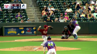 Marek Houston singles on a line drive to left fielder Marcus Lee Sang. Jaime Ferrer scores. Graham Brown scores.