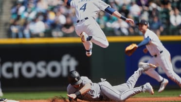 Sam Antonacci steals second base