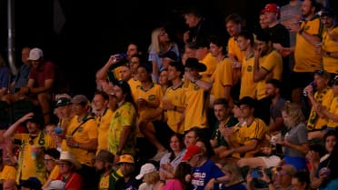 Australian World Cup fans enjoying Rangers game 