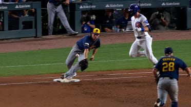 Nico Hoerner singles, Tyrone Taylor scores on error